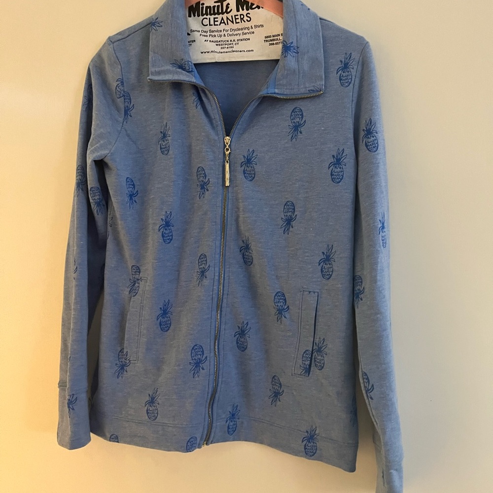 Lilly Pulitzer light blue zip up top